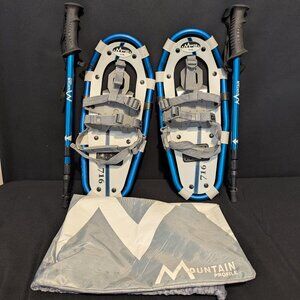 New Mountain Profile Snowshoes Blue Medium 7x16 Adventure Kit